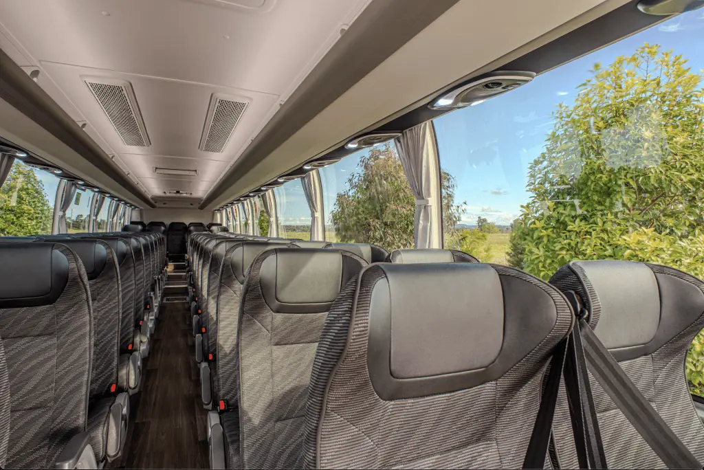 Interior of a modern Tropic Wings air-conditioned coach